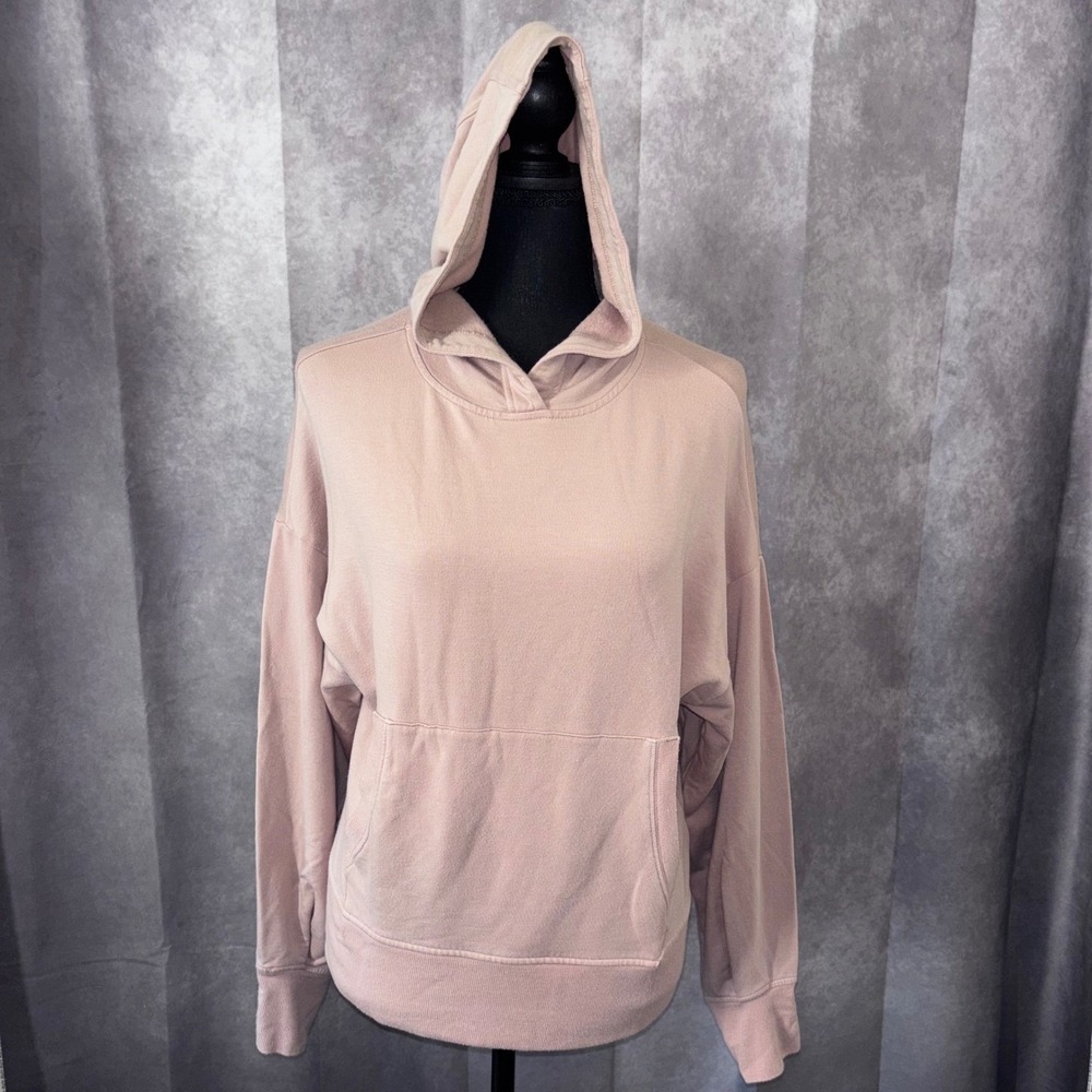 ATHLETA WOMEN'S MOCHA LATTE LONG SLEEVE BALANCE HOODIE SWEATSHIRT Women's Small